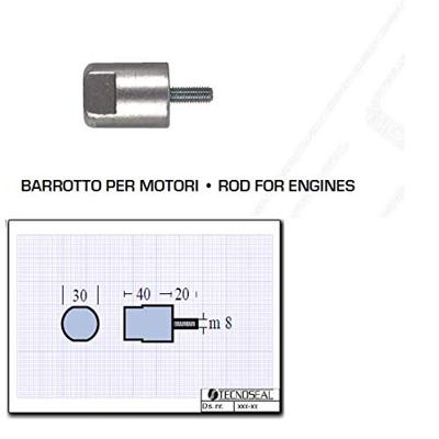 Ánodos para Yanmar - Yanmar TEN01311 - ANODO YANMAR BARRA MOTOR ZINC Ø 30MM
