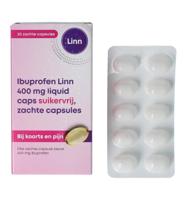 Linn Ibuprofen Liquid Capsules 400mg Suikervrij - thumbnail