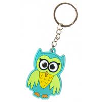 LG Imports sleutelhanger uil junior 3,5 cm rubber groen - thumbnail