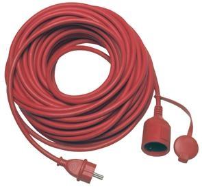 REV 0065269 verlenging, verlengsnoer buiten water. 25m, 3680W, rood