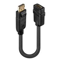 Adapter DisplayPort naar HDMI LINDY 41005 Zwart 15 cm - thumbnail