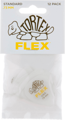 Dunlop 428P73 Tortex Flex Standard Plectrum 0.73mm 12-Pack
