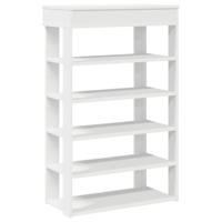 VidaXL Schoenenrek 60x30x98 cm bewerkt hout wit - thumbnail