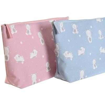 Reistasje DKD Home Decor Blauw Roze polialgodon osos 33 x 8 x 21 cm (2 Stuks) Reistasje DKD Home Decor Blauw Roze polialgodon osos 33 x 8 x 21 cm (2 Stuks)