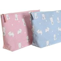 Reistasje DKD Home Decor Blauw Roze polialgodon osos 33 x 8 x 21 cm (2 Stuks) - thumbnail