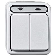 Merten 4075006 AquaStar Compleet Rolluikschakelaar spatwaterdicht Polar-wit 1 stuks 1 stuk(s)