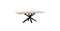 Kave Home Eettafel 'Argo' Zwart/Eiken, 200 x 100cm - thumbnail
