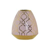 Vaas DKD Home Decor Porselein Roze Gouden Orientaals Verchroomd 16 x 16 x 18 cm - thumbnail