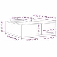 Vuurkorf Zwart 100 x 100 x 30 cm Staal - thumbnail