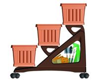 Bama orto di kit plantenbakken 80x74x73 cm groen - thumbnail