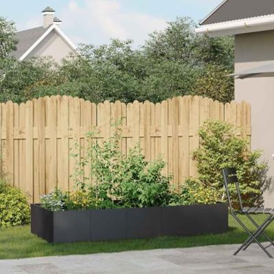 VidaXL Plantenbak 200x80x40 cm staal zwart