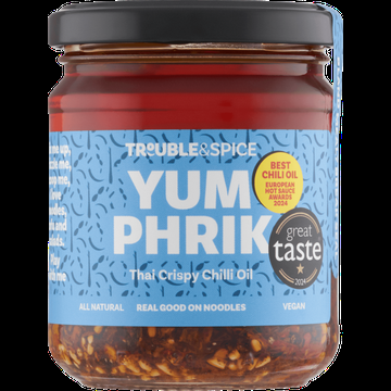 Trouble & Spice Yum Phrik Thai Crispy Chilli Oil 200 ml bij Jumbo Trouble & Spice Yum Phrik Thai Crispy Chilli Oil 200 ml bij Jumbo