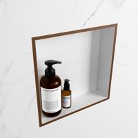 MONDIAZ EASY Nis 29,5x29,5cm in solid surface kleur Rust | Talc. 1 vak geschikt voor in- of opbouw - thumbnail