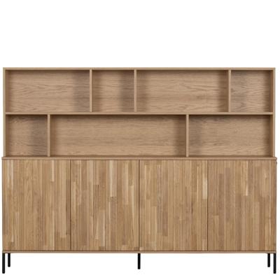 WOOOD Wandkast 'New Gravure' Eiken, 150 x 200cm, kleur Naturel