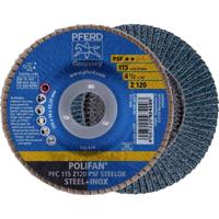PFERD TOOLS 67769115 PFC 115 Z 120 PSF STEELOX Lamellenschijf Diameter 115 mm Boordiameter 22.23 mm Korrelgrootte (num) 120 RVS, Staal 10 stuk(s) - thumbnail
