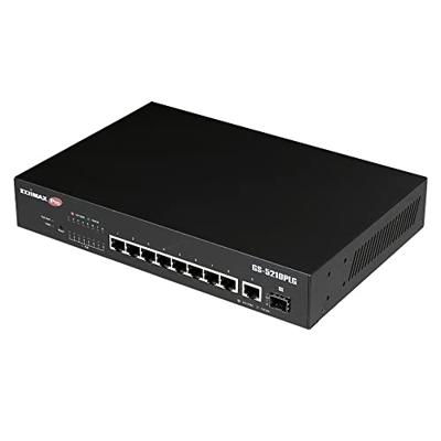 Edimax Switch GS-5210PLG Managed Gigabit Ethernet (10/100/1000) Power over Ethernet (PoE) Zwart Edimax Switch GS-5210PLG Managed Gigabit Ethernet (10/100/1000) Power over Ethernet (PoE) Zwart