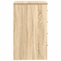 Garagekast 40x51x85 cm massief grenenhout sonoma eikenkleurig - thumbnail