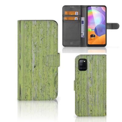 Samsung Galaxy A31 | Book Style Case | Green Wood