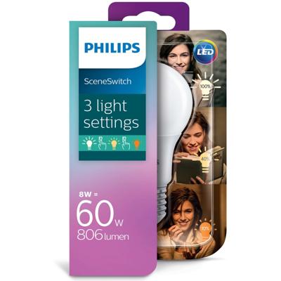 Philips led lamp e27 60w | 4 stuks
