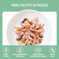 SCHESIR Complements Tuna with squids in jelly- nat kattenvoer - 70g - thumbnail