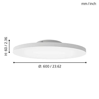 Eglo PlafonnièreZigbee Turcona-Z Ø 60cm - 900056