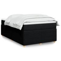 Boxspring met matras stof zwart 120x190 cm - thumbnail
