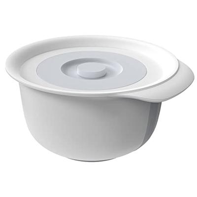 Rotho fresh beslagkom met spatdeksel 4l cool grey