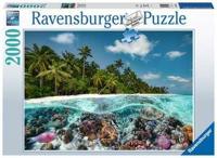 Ravensburger puzzel een duik op de malediven, 2000st. - thumbnail