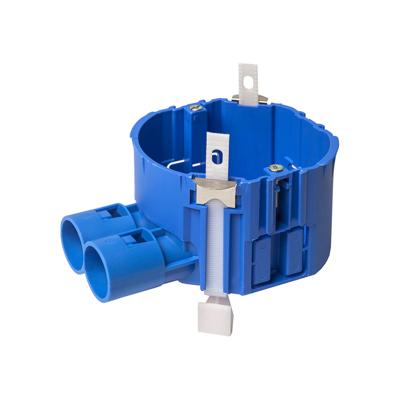 ABB HAF HW52-F enkele hollewand inbouwdoos - 50mm - rond - blauw