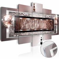 Afbeelding op acrylglas - Herfstachtige droom, Roze goud, 5luik - thumbnail