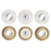 Muurklok DKD Home Decor Spiegel PP (25 x 2,5 x 25 cm) (2 Stuks) - thumbnail