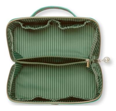 Pip Studio Pip Studio Cyrille Cosmetic Bag Medium Stripe Green 23.5x11x5x22cm