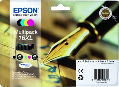 Huismerk Epson 16XL (T1636) Inktcartridges Multipack (zwart + 3 kleuren)