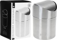 Excellent Houseware Tafelafvalbakje rvs met swingdeksel - thumbnail