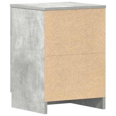 Nachtkastjes 2 st 38x35x56 cm bewerkt hout betongrijs