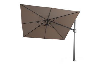 Zweefparasol Challenger Zijwaarts Kantelbaar (T2) premium 3x3 meter Havana zonwering Platinum - Platinum