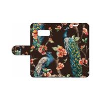 Samsung Galaxy S8 | Telefoonhoesje | Met pasjeshouder | Pauw met Bloemen - thumbnail