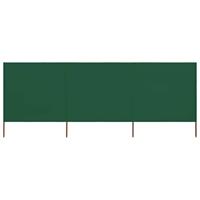 Windscherm 3-panelen 400x120 cm stof groen - thumbnail