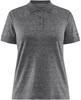 Craft 1910746 Core Blend Polo Shirt Wmn - Dk Grey Melange - XS - thumbnail