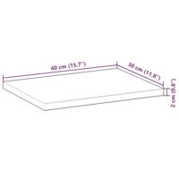 Wandschap zwevend 40x30x2 cm onbehandeld massief acaciahout - thumbnail