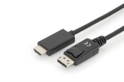 Digitus AK-340303-030-S DisplayPort-kabel DisplayPort / HDMI Adapterkabel DisplayPort-stekker, HDMI-A-stekker 3.00 m Zwart Afgeschermd (drievoudig)