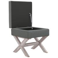 Opbergkruk 45x45x49 cm stof donkergrijs - thumbnail