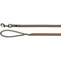 TRIXIE HONDENRIEM SLEEPLIJN FUSION GRAFIET GRIJS / PAPAYA ORANJE 5 MTRX1,7 CM - thumbnail