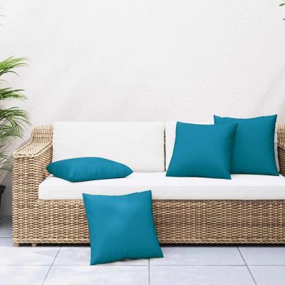 Bankkussens 4 stuks Blauw 60x60 cm Stof