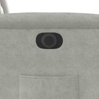 Fauteuil verstelbaar elektrisch microvezelstof lichtgrijs - thumbnail