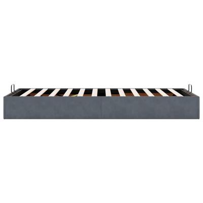 Bedframe zonder matras 100x200 cm fluweel donkergrijs