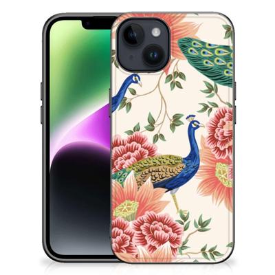 Dierenprint Telefoonhoesje voor iPhone 15 Pink Peacock