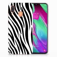 Samsung Galaxy A40 | TPU Hoesje | Zebra - thumbnail