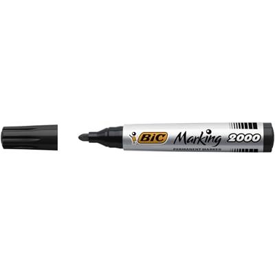 Permanente markeerstift Bic Marking 2000 Zwart 12 Onderdelen