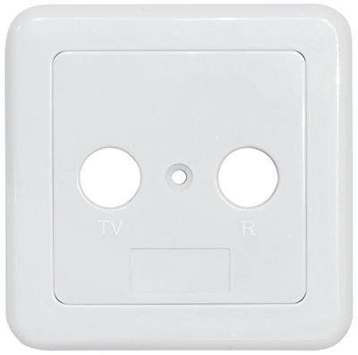 Axing TZU 2-10 BK-stopcontactafdekking, tweedelig, TV/R voor antennedoos BSD 4-xx, BSD 21-xx